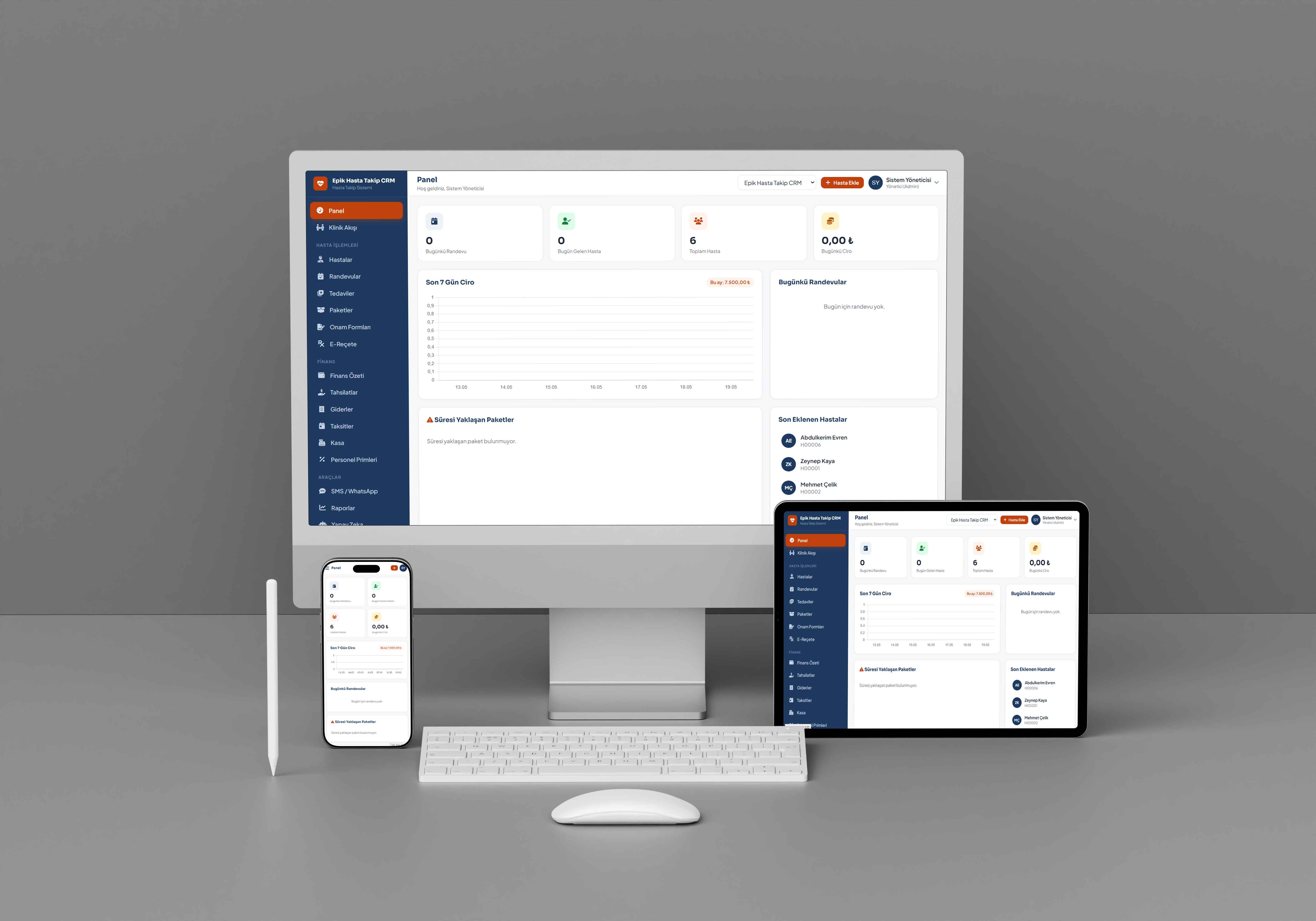 EPİK HASTA TAKİP CRM — Estetik ve Medikal Klinikler İçin Komple Yönetim Sistemi